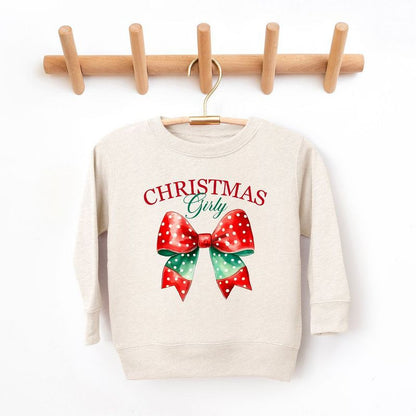 The Juniper Shop Coquette Christmas Girly Youth Ultra-Soft Graphic Sweatshirt