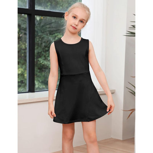 Girls Tennis Golf Dress Outfit Sleeveless Tank Top and Skorts Sets Sport Skirt with Shorts