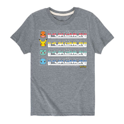 Boys' - Pokémon - Starter Pokémon Logo Short Sleeve Graphic T-Shirt