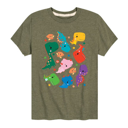 تي شيرت جرافيكي بأكمام قصيرة بنقشة ديناصور للأولاد من فيشر برايس