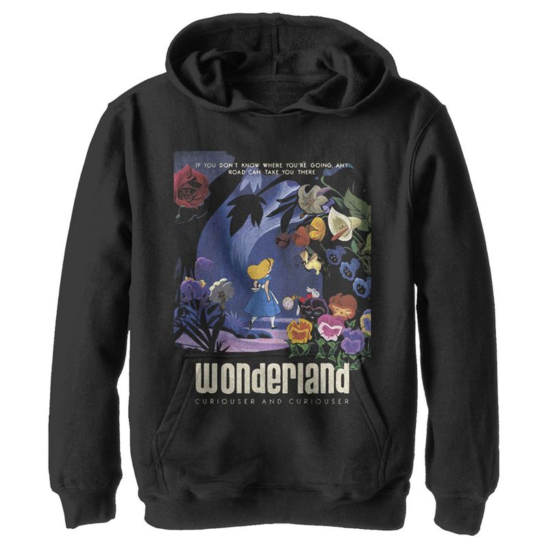 Boy's Alice in Wonderland Any Road Will Take You There The White Rabbit Pull Over Hoodie