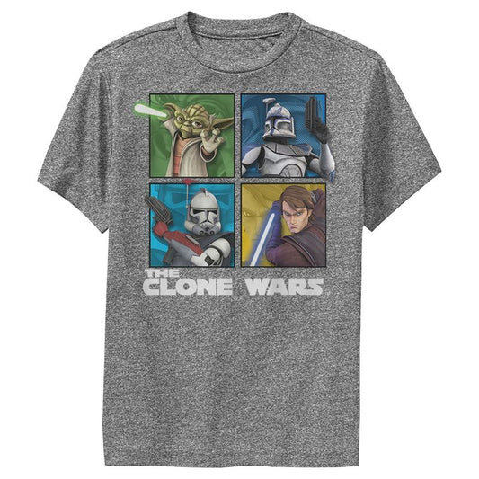 تي شيرت أداء جماعي من Star Wars: The Clone Wars للأولاد