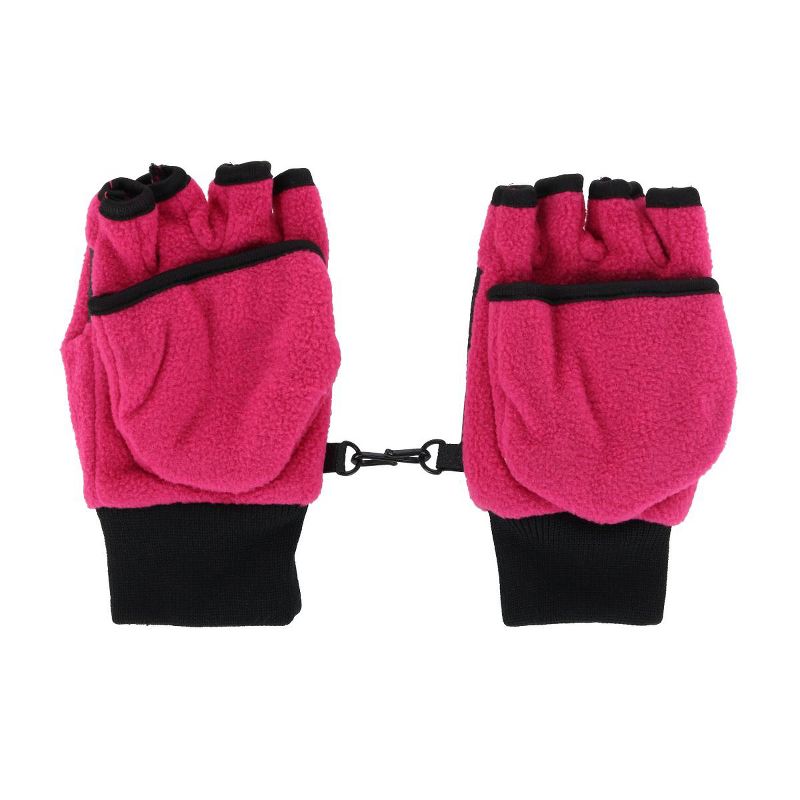 قفاز Iceberg Polar Wear للفتيات من الصوف الشتوي القابل للتحويل بدون أصابع إلى قفاز