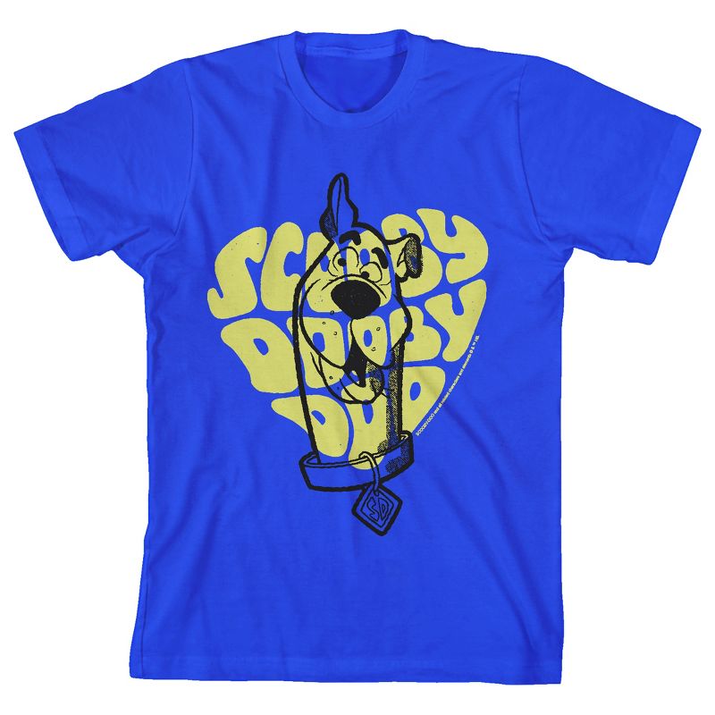 Scooby Dooby Doo Youth Royal Blue Short Sleeve Crew Neck Tee
