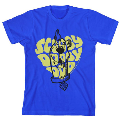 Scooby Dooby Doo Youth Royal Blue Short Sleeve Crew Neck Tee