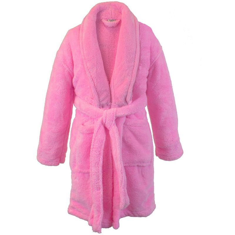 BC BARE COTTON Shawl Robe Microfiber Plush Fleece Bathrobe