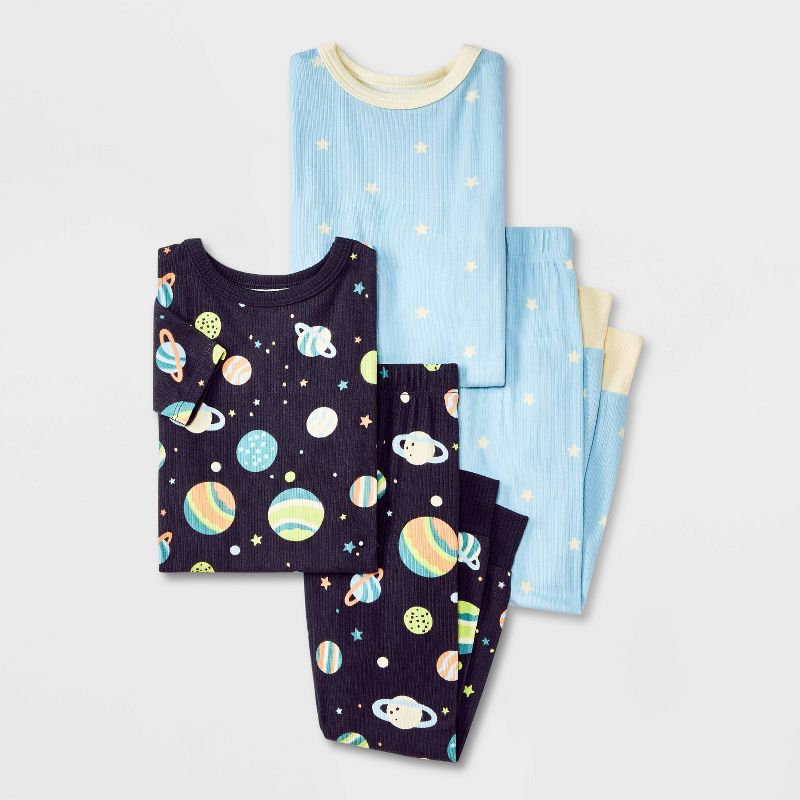 Toddler Boys' 4pc Ribbed Pajama Set - Cat & Jack™