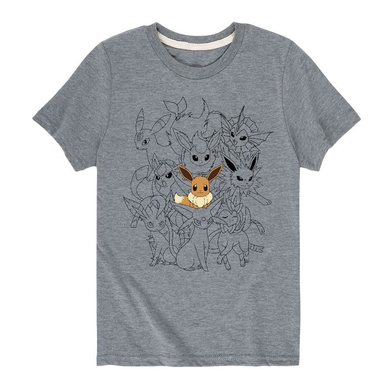 تي شيرت جرافيكي بأكمام قصيرة من بوكيمون - إيفي إيفولوشنز للأولاد
