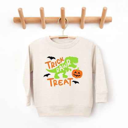 The Juniper Shop Trick Rawr Treat Toddler Graphic Sweatshirt