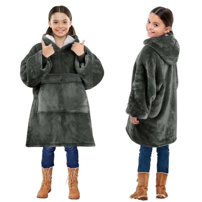 Solaris Blanket Hoodie Sweatshirt for Kids - Warm Soft Gift, Oversized Cozy Fleece Sweatshirt Pullover for Teens, Girls, Boys