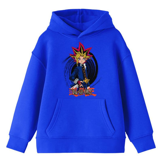 Yugi-Gi-Oh Yugi & Logo Long Sleeve Blue Youth Sweatshirt