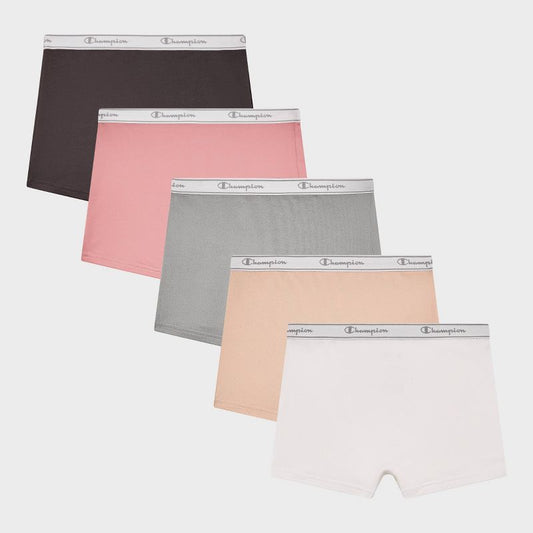 Champion Girls' 5pk Authentic Originals Boyshort Underwear