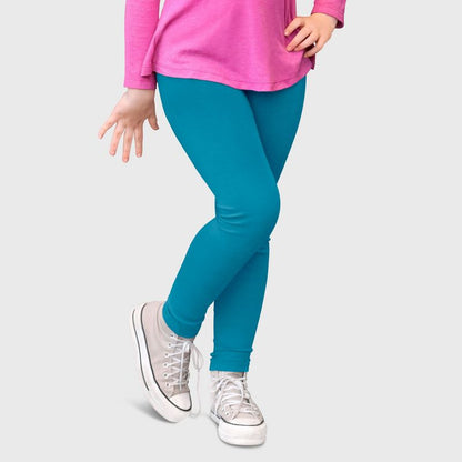 City Threads Girls 100% Cotton Leggings - USA-Made, Soft, Breathable & Sensory Friendly for Kids/Toddlers (Part 2)