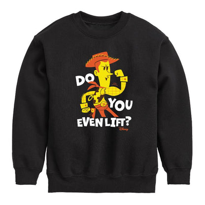 Boys' - Disney - Do You Even Lift Graphic Long Sleeve Fleece Sweatshirt