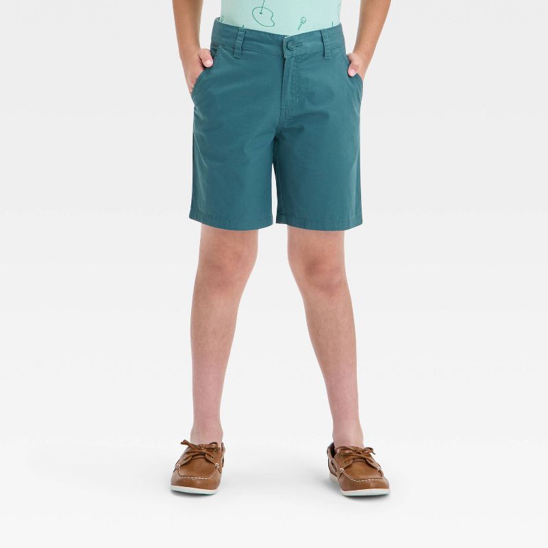 Boys' Regular Fit Flat Front 'At the Knee' Chino Shorts - Cat & Jack™