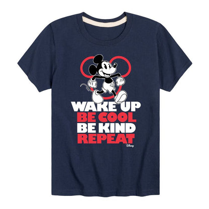 Boys' - Disney - Wake Up, Be Cool, Be Kind, Repeat Short Sleeve Graphic T-Shirt