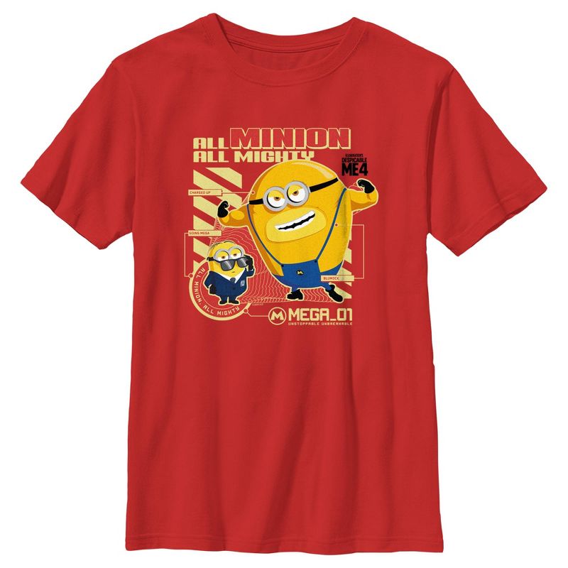 Boy's Despicable Me 4 Mega Minion Dave T-Shirt