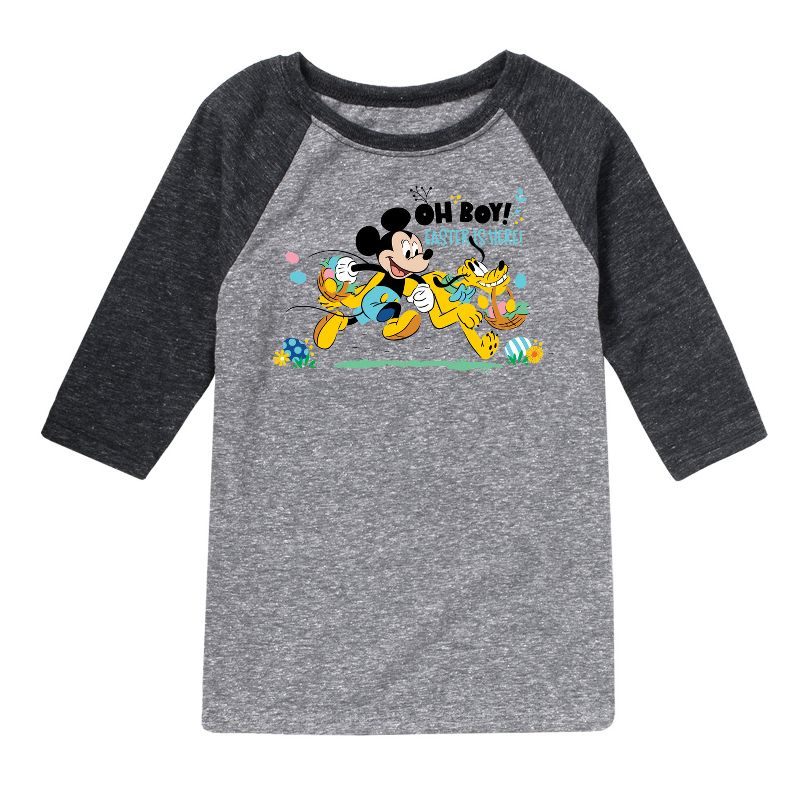 Boys' - Disney - Oh Boy Easter Is Here Raglan Graphic T-Shirt