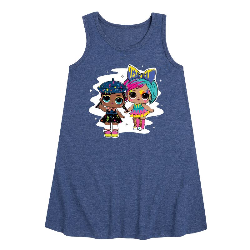 فستان بناتي بدون أكمام بتصميم رسومات "دريب دروب" من "إل أو إل سربرايز"!