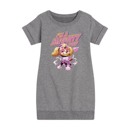 Girls' - Paw Patrol - I'm A Mighty Pup Graphic Short Sleeve Fleece Dress