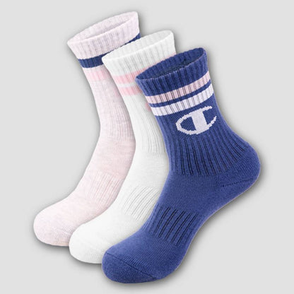 Champion Girls' 3pk Crew Socks