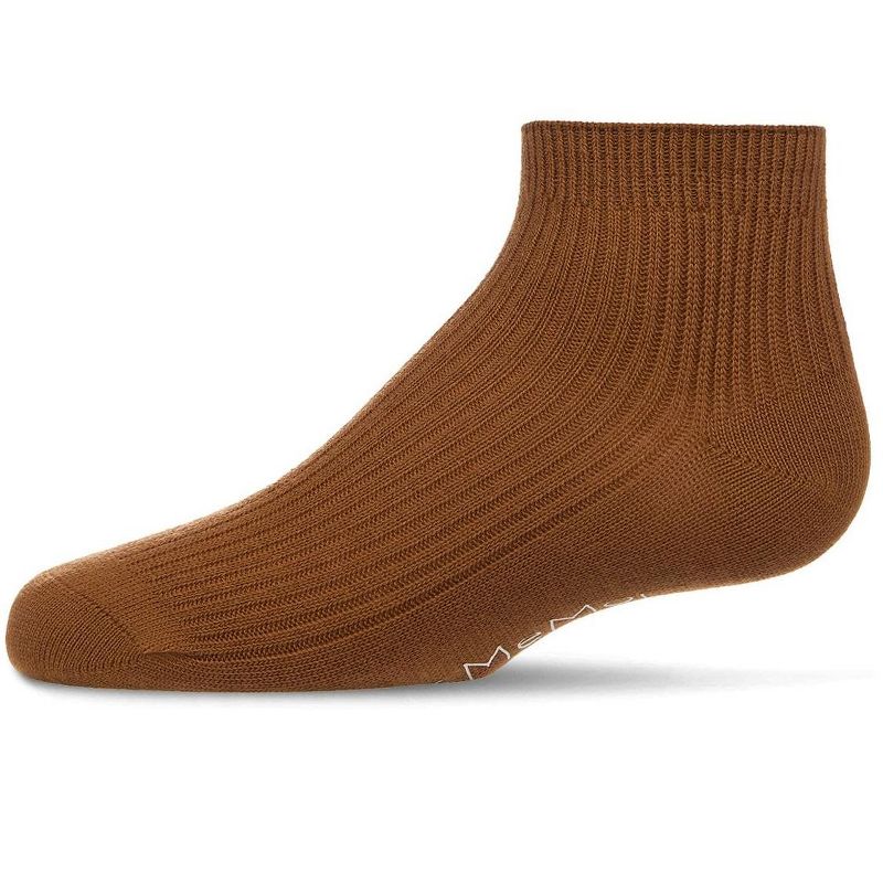 Memoi Thin Ribbed Cotton Kids Anklet Sock