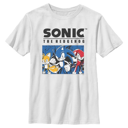 Boys Sonic the Hedgehog Trio Group Shot T Shirt