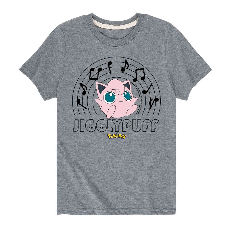 تي شيرت جرافيكي بأكمام قصيرة من Jiggypuff Music Notes للأولاد - بوكيمون