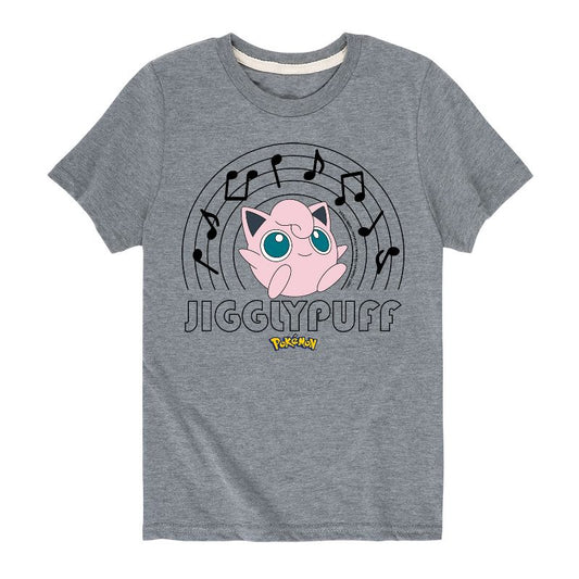 تي شيرت جرافيكي بأكمام قصيرة من Jiggypuff Music Notes للأولاد - بوكيمون