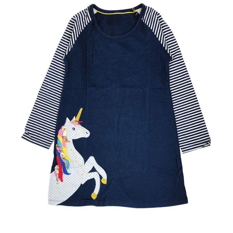 Wrapables Girls Casual Print Cotton Dress