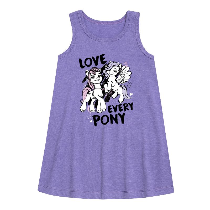 Girls' - My Little Pony - Love Every Pony Graphic Sleeveless Aline Dress