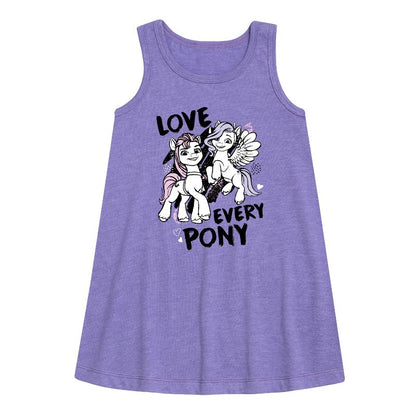 Girls' - My Little Pony - Love Every Pony Graphic Sleeveless Aline Dress