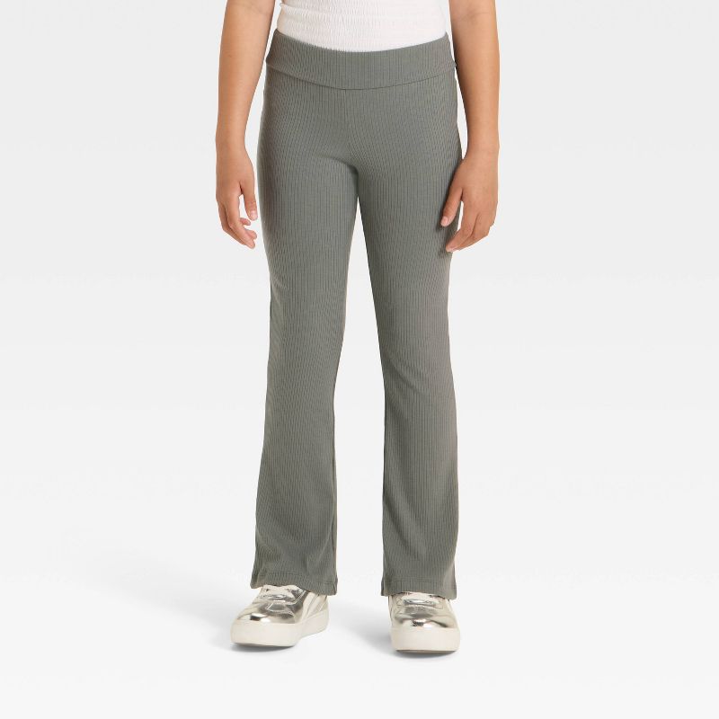 Girls' Ribbed Flare Leggings - Cat & Jack™