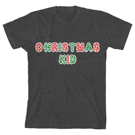 Santa's Favorite Christmas Kid Crew Neck Short Sleeve Charcoal Heather Unisex Youth T-shirt