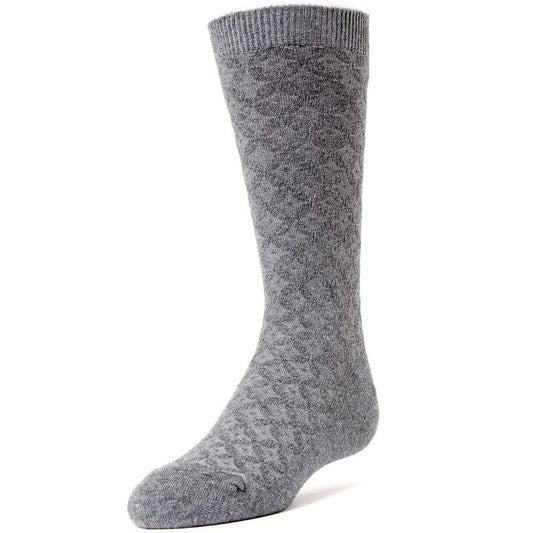 Memoi Diamonds and Dots Boys Dress Cotton Blend Crew Socks