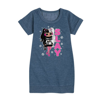 Girls' - LOL Surprise! - Winter Dolls Graphic Short Sleeve Fleece Dress