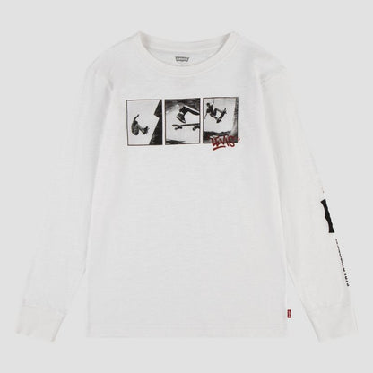 Levi's® Boys' Long Sleeve Logo Graphic T-Shirt - White