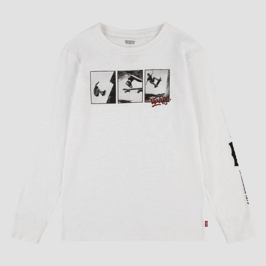 Levi's® Boys' Long Sleeve Logo Graphic T-Shirt - White