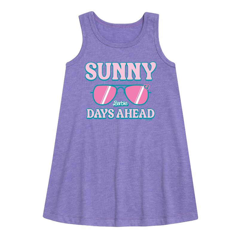Girls' - Barbie - Sunny Days Ahead Graphic Sleeveless Aline Dress