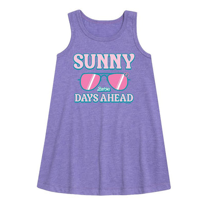Girls' - Barbie - Sunny Days Ahead Graphic Sleeveless Aline Dress