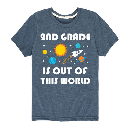 تي شيرت جرافيكي بأكمام قصيرة للصف الثاني من Out Of This World للأولاد - رسالة فورية