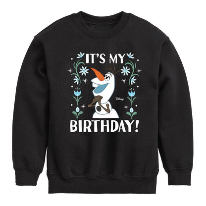 Boys' - Disney - Olaf It's My Birthday Graphic Long Sleeve Fleece Sweatshirt
