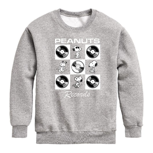 Boys' - Peanuts - Snoopy Vinyl Graphic Long Sleeve Fleece Sweatshirt
