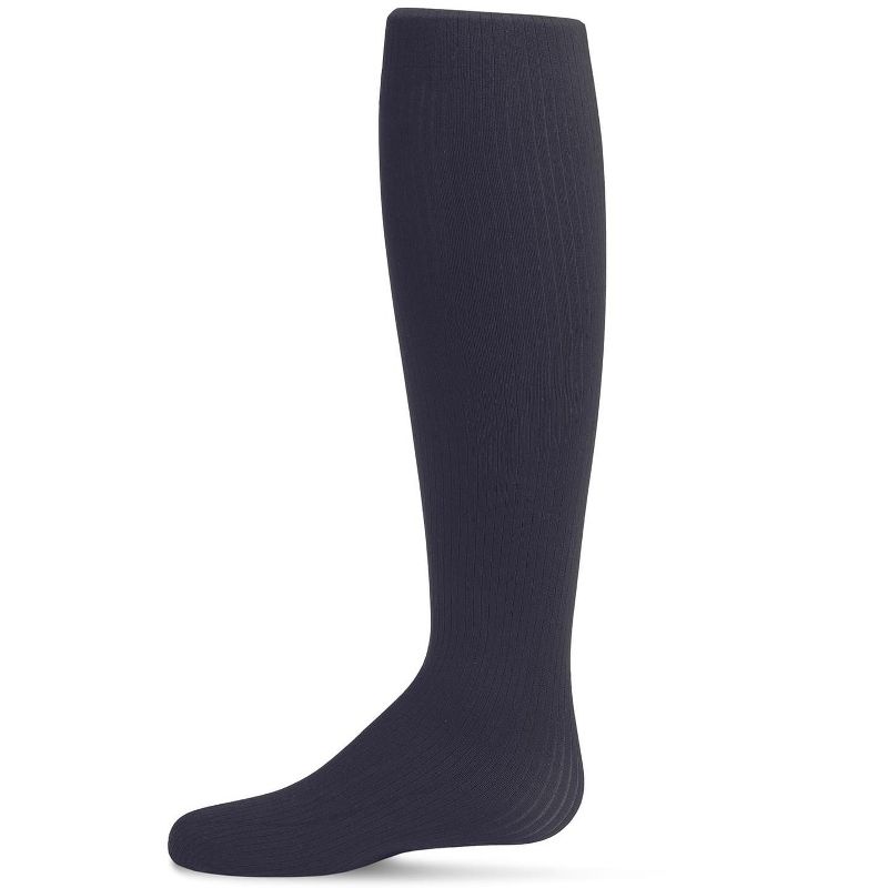 Memoi Girls' Opaque Fine Ribbed Nylon Tights