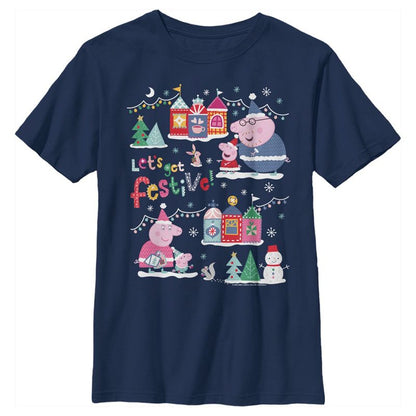 تي شيرت عيد الميلاد الاحتفالي من Peppa Pig للأولاد