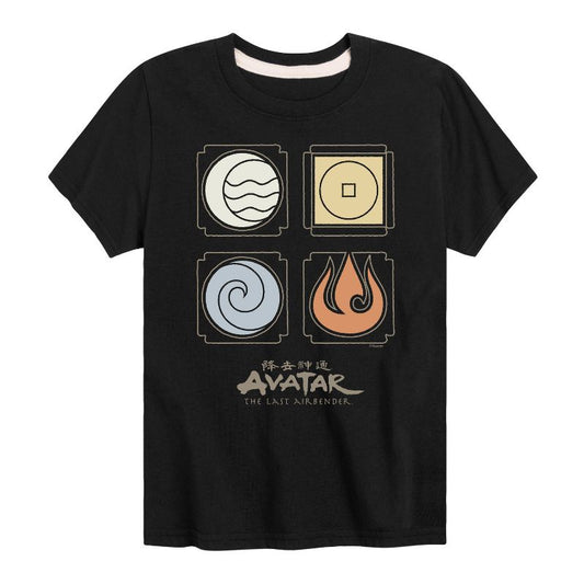 Boys' - Avatar: The Last Airbender - Nations Symbols Short Sleeve Graphic T-Shirt