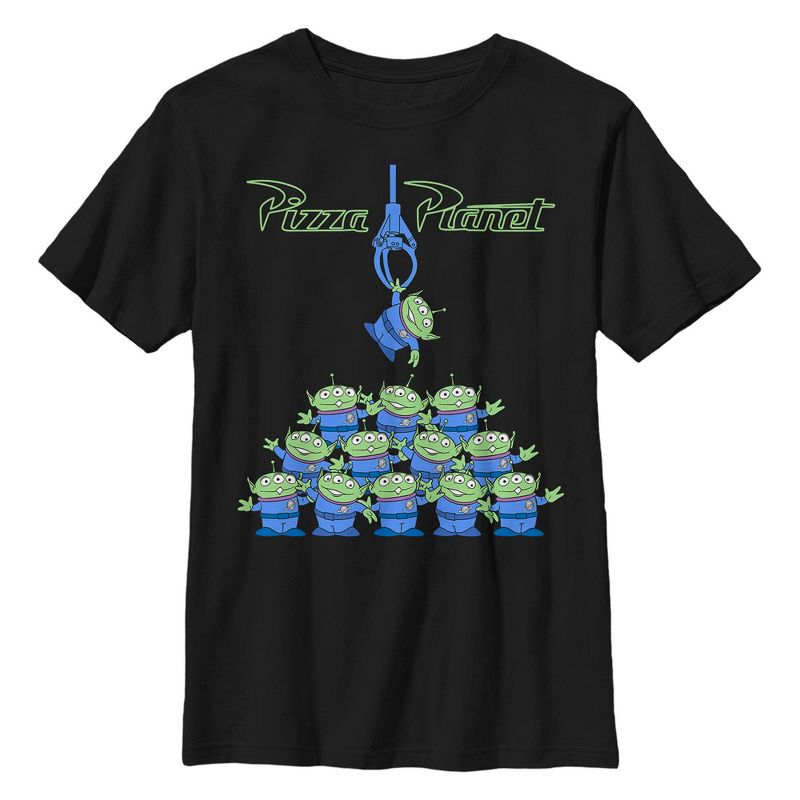 تي شيرت "قصة لعبة" للأولاد بطبعة "كوكب البيتزا" و"كومة المخالب الفضائية"