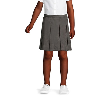 Lands' End Lands' End School Uniform Kids Solid Box Pleat Skirt Above Knee
