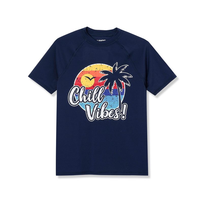 Lands' End Kids Short Sleeve UPF 50 Sun Protection Rash Guard