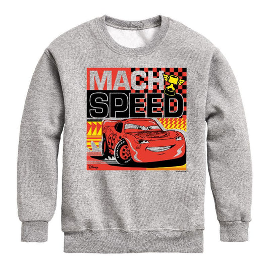 Boys' - Cars - Mach Speed Graphic Long Sleeve Fleece Sweatshirt